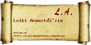 Loibl Anasztázia névjegykártya